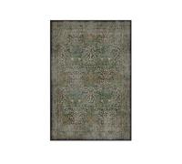 RUGGABLE x Morris & Co Washable Rug - Perfect Bohemian Area Rug for Living Room Bedroom Kitchen - Non-Slip, Stain Resistant - Blackthorn Forest Green 120cm x 185cm Round (Standard Pad)