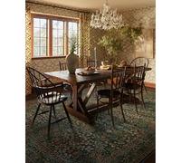 RUGGABLE x Morris & Co Washable Rug - Perfect Bohemian Area Rug for Living Room Bedroom Kitchen - Non-Slip, Stain Resistant - Blackthorn Forest Green 245cm x 305cm (Standard Pad)