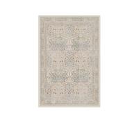 RUGGABLE x Morris & Co Washable Rug - Perfect Bohemian Area Rug for Living Room Bedroom Kitchen - Non-Slip, Stain Resistant - Blackthorn Ivory Blue 120cm x 185cm Round (Standard Pad)