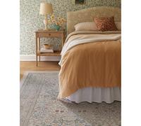 RUGGABLE x Morris & Co Washable Rug - Perfect Bohemian Area Rug for Living Room Bedroom Kitchen - Non-Slip, Stain Resistant - Blackthorn Ivory Blue 245cm x 305cm (Standard Pad)