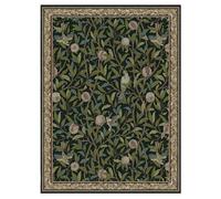 RUGGABLE x Morris & Co Washable Rug - Perfect Bohemian Area Rug for Living Room Bedroom Kitchen - Non-Slip, Stain Resistant - Pomegranate Blue Green 275cm x 365cm (Cushioned Pad)