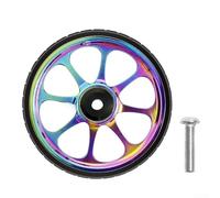 Rugged 82mm Wheel Featuring Ball Bearings and Rubber Tread for Brompton and For 3sixty Folding Bike Trailers with Steady Motion Output (Colorful)