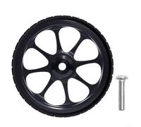 Rugged 82mm Wheel Featuring Ball Bearings and Rubber Tread for Brompton and For 3sixty Folding Bike Trailers with Steady Motion Output (Black)