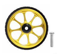 Rugged 82mm Wheel Featuring Ball Bearings and Rubber Tread for Brompton and For 3sixty Folding Bike Trailers with Steady Motion Output (Golden)