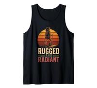 Rugged and Radiant Hiking Hiker Womens Gift for Her Retro Tank Top