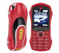 Rugged Basic Cell Phone, 1.8'' HD Display Large Buttons Cell Phones for Seniors, Car Shape Dual SIM Easy to Use Mobile Phone Supports Bluetooth/Music/Camera, 2400mAh Battery (Red)