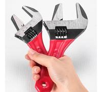 Rugged Carbon Steel Wrench with Short Design for Working in Cramped Locations Such as Under Sinks and Toilets (6 inch)