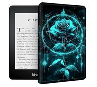 Rugged Case for Kindle Paperwhite 10th Generation 2018, Slim Lightweight Cover Compatible with Kindle 10th Generation 6 inch Case, PU Leather Folio Auto Wake/Sleep with Stand, Blue Rose Dream Chaser