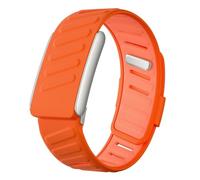 Rugged Comfort Silicone Wristband Compatible with WHOOP 5.0 & Whoop MG Band, Durable Soft Sports Loop Replacement Strap with Metal Frame Connector for Fitness Tracking (Orange, WHOOP 5 MG)