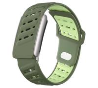 Rugged Comfort Silicone Wristband Compatible with WHOOP 5 | Whoop MG Band, Durable Soft Silicone Sports Loop Replacement Bands for Men Women with Metal Frame Connector (Green, WHOOP 5.0)