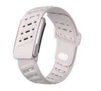 Rugged Comfort Silicone Wristband Compatible with WHOOP 5 | Whoop MG Band, Durable Soft Silicone Sports Loop Replacement Bands for Men Women with Metal Frame (Starlight Gray)