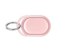 Rugged For TPU Case Compatible with For Xiaomi Smart Tag Offering Waterproof Performance and Carabiner Convenience (Transparent Pink)