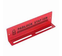 Rugged Lockout Tagout Padlock Station Red Steel Wall Mounted for Easy