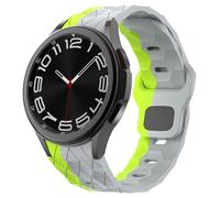 Rugged No Gap Band Compatible with Samsung Galaxy Watch 4 5 6 Band 44mm 40mm/Galaxy Watch 6 Classic Bands 47mm 43mm/Watch 5 Pro 45mm/Watch 4 Classic 46mm 42mm, Silicone Replacement Sport Strap for Men