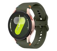Rugged No Gap Band for Samsung Galaxy Watch 7 6 5 4 Band 44mm 40mm/Galaxy Watch 6 Classic Bands 47mm 43mm/Watch 5 Pro 45mm/Watch 4 Classic 46mm 42mm, Silicone Sport strap Men women-Green-1