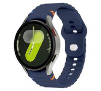 Rugged No Gap Band for Samsung Galaxy Watch 7 6 5 4 Band 44mm 40mm/Galaxy Watch 6 Classic Bands 47mm 43mm/Watch 5 Pro 45mm/Watch 4 Classic 46mm 42mm, Silicone Sport strap Men women-Blue-2