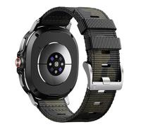 Rugged Nylon Band Compatible with Samsung Galaxy Watch 8 40mm 44mm/8 Classic 46mm, Breathable One Click No Gap Sport Strap for Samsung Galaxy Watch 8 Classic Band 46mm/8 44 mm 40 mm Men, Camo-Silver