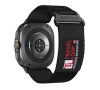 Rugged Nylon Band for Galaxy Watch Ultra Bands 47mm for Men Women,One Click No Gap Fabric Woven Wristbands Adjustable Sport Strap for Samsung Galaxy Watch 7 Ultra Band 47 mm for Man,XL