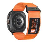 Rugged Nylon Band for Galaxy Watch Ultra Bands 47mm for Men Women,One Click No Gap Fabric Woven Wristbands Adjustable Sport Strap for Samsung Galaxy Watch 7 Ultra Band 47 mm for Man,XL
