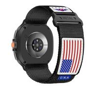 Rugged Nylon Band for Samsung Galaxy Watch 8 40mm 44mm Band for Men Women,No Gap Fabric Sport Adjustable Strap for Samsung Galaxy Watch 8 Classic 46 mm Strap,L