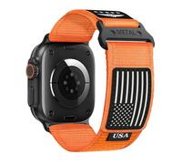 Rugged Nylon for Apple Watch Band for Men 38mm 40mm 41mm 42mm iWatch Bands Man Women,Soft Woven Adjustable Stars-Stripes Flag Wristbands Strap for Apple Watch Series 10/9/8/7/6/5/4/3/2/1/SE/SE2