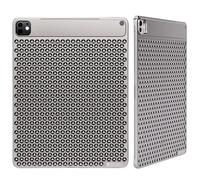 Rugged Protective Case for iPad Pro 13-inch (M4, 2024 Release), Built-in Aromatherapy Aluminum Alloy Full Metal Ultra-Lightweight Sleek Minimalist Hollow Heat Dissipation, Silver