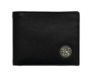 Rugged Rare Smith & Wesson Bifold Wallet BLACK & DEEP BROWN Color, Men’s Birthday Gift, Handmade Bifold Wallet (Black)