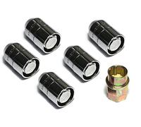 Rugged Ridge | Wheel Lug Nut Lock Kit, 5 Piece, 1/2-20 Thread, Chrome | 16715.20