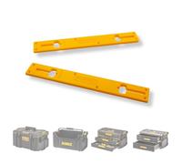 RUGGED TOOLS Anti-Skid Base Plates Compatible with Dewalt ToughSystem 1.0 & 2.0 Tool Boxes - Yellow, Pair