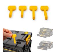 Rugged Tools Anti-Wobble Stabilising Push-in Inserts compatible with Dewalt Tough System 2.0 Drawer Tool Boxes (YELLOW, 6 PACK)