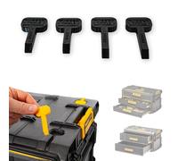 Rugged Tools Anti-Wobble Stabilising Push-in Inserts compatible with DeWalt ToughSystem 2.0 Drawer Tool Boxes (BLACK, 2 PACK)
