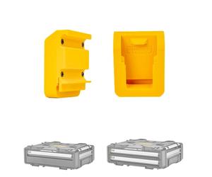 Rugged Tools Battery Clip 2-Pack Compatible with DeWalt ToughSystem 2.0 DXL Twin Drawer (DWST08520) & Deep Drawer (DWST08510-1) Toolboxes | Holds 18V & 54V FlexVolt Batteries | Side Rail Mount