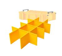 Rugged Tools - Grid Dividers compatible with Dewalt ToughSystem 2.0 Deep Internal Tray (Yellow, 1 Set)