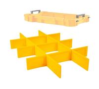 RUGGED TOOLS Grid Dividers compatible with Dewalt ToughSystem 2.0 Internal Trays (DWST83407-1 & DWST83408-1) - Yellow, 1 Set