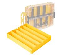 RUGGED TOOLS Insert Tray with 5 Long Storage Sections Compatible with Dewalt ToughCase Medium (DWAN2190) - Yellow (5sL)