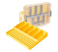 RUGGED TOOLS Insert Tray with 80 Hex Bit Holders and 5 Storage Sections Compatible with Dewalt ToughCase Medium (DWAN2190) - Yellow (80H5s)