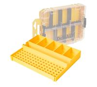 RUGGED TOOLS Insert Tray with 80 Hex Bit Holders and 6 Storage Sections Compatible with Dewalt ToughCase Medium (DWAN2190) - Yellow (80H6s)