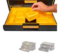Rugged tools STORAGE BINS compatible with Dewalt Toughsystem 2.0, 2 & 3 drawer toolboxes (Yellow)