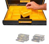 RUGGED TOOLS Storage Bins compatible with Dewalt ToughSystem 2.0 Drawer Units (DWST08330 & DWST08320) - Yellow, 1 Set