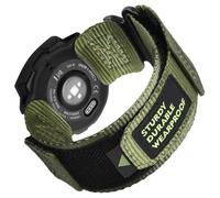 Rugged Watch Strap for Garmin Instinct/Instinct 2 Solar/Instinct3 45mm, Nylon Sports Replacement Strap with Woven Loop Design for Garmin Instinct 2 Tactical/Esports/Tide/Instinct Solar -Green