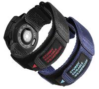 Rugged Watch Strap for Garmin Instinct/Instinct 2 Solar/Instinct3 45mm, Nylon Sports Replacement Strap with Woven Loop Design for Garmin Instinct 2 Tactical/Esports/Tide/Instinct Solar Black+Blue