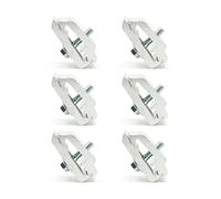 RuggedXL Low Pro Aluminum Mounting Clamps Truck Cover, Cap, Camper - Set of 6