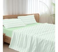 Ruggeri - 100% Cotton Bedding Set - Candy Dreams Collection (Green Icicles, Double)