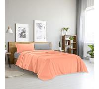 Ruggeri - Double Bed Set - 100% Cotton - Good Vibes Collection (Orange and Grey)
