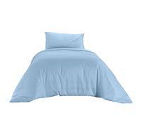Ruggeri - Duvet Cover Set - 100% Pure Cotton - Made in Italy - Let's Color Collection! (Double and Queen, Light Blue)
