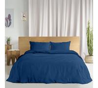 Ruggeri - Duvet Cover Set - 100% Pure Cotton - Made in Italy - Let's Color Collection! (Double, Blue)