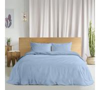 Ruggeri - Duvet Cover Set - 100% Pure Cotton - Made in Italy - Let's Color Collection! (Double, Light Blue)