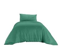 Ruggeri - Duvet Cover Set - 100% Pure Cotton - Made in Italy - Let's Color Collection! (Queen Size, Green)