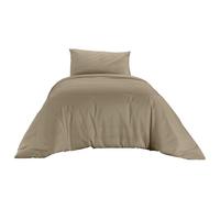 Ruggeri - Duvet Cover Set - 100% Pure Cotton - Made in Italy - Let's Color Collection! (Queen Size, Taupe)