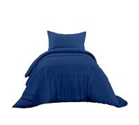 Ruggeri - Duvet Cover Set - 100% Pure Cotton - Made In Italy - Let's Color Collection! (Single, Blue)